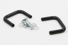 Handle, straight, steel, (W x H x D) 25 x 36 x 5 mm, black, 1427B2BK