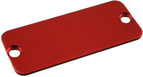 End plate, aluminum, (L x W x H) 125.3 x 30.43 x 1.5 mm, red, 1455PALRD-10