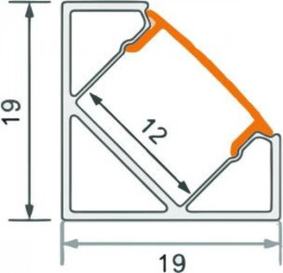 Klosz czarny do profili narożnych R 2m