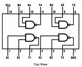 Opencircuit 74HC00 Quad 2-input NAND Gate IC - 5pcs