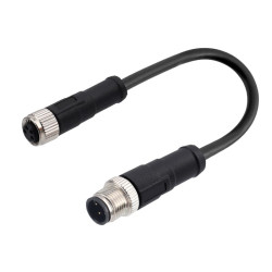 Kabel ze złączem Złącze M12 liczba rdzeni 4 długość 300mm Rodzaj A Męskie Złącze B M8