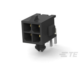 Listwa stykowa PCB 4-pinowe MATE-N-LOK raster: 3 mm Kąt prosty 2-rzędowe TE Connectivity Płyta250 V W osłonie