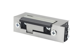 Elektrozaczep BIRA ES1-005-KZ do furtek, ze stalowym zaczepem, niskoprądowy z monitoringiem 12V DC