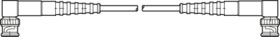 Coaxial cable, BNC plug (angled) to BNC plug (angled), 75 Ω, RG-58C/U, grommet black, 1 m, 0401241