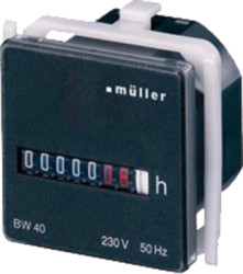 Panel-mount-hour hours meter, BW 40.18 230 V