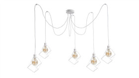 Lampa Wisząca Loftowa 5Xe27 Ruben White