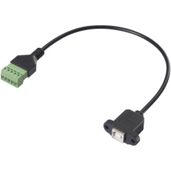 Renkforce RF-6443972 USB 2.0 Adapter cable PVC coating 30 cm USB-B to Clip Term.