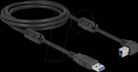 81101 USB 3.0 cable, A plug to B plug, 90° left, 2 m