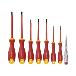 Zestaw wkrętaków 8-cz PARKSIDE VDE 1000V / 4 płaskie / 3 krzyżakowe / 1 neonówka / 100385837