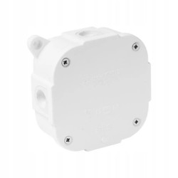 Puszka n/t hermetyczna pusta 88x88x40mm IP44 biała
