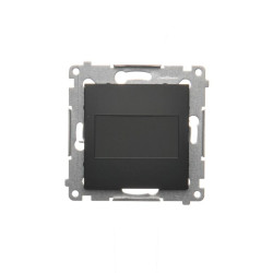 Simon 54 Zaślepka ramki (moduł). Mocowanie za pomocą łapek lub wkrętów czarny mat DPS.01/49