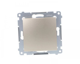 Simon 54 Przycisk pojedynczy zwierny, szybkozłącza, złoty mat DP1.01/44