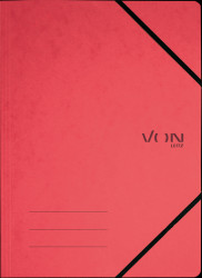 3011-00-25 Folder with elastic corner bands, A4, red