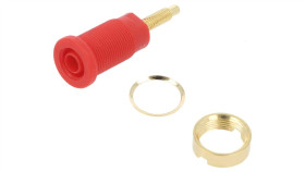 Gniazdo Bananowe 4Mm 32A 1000Vdc 24,5Mm Czarny Złocony Fcr7358gb