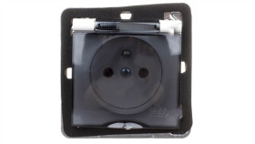 Impresja Gniazdo Bryzgoszczelne Z/U Ip44 Klapka Przezroczysta Ecrue...