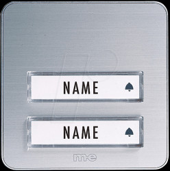 KTA-2AS Surface-mounted doorbell button, 2 row, aluminium