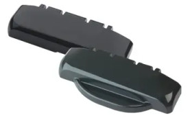 Hinge, PC, (L x W x H) 19.5 x 125 x 34.4 mm, graphite gray, for B 1413../B 1813../B 2213.., 96910204