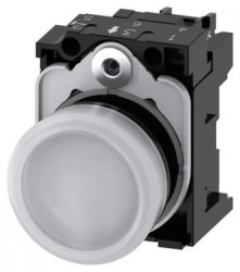 Lampka sygnalizacyjna kompletna 22mm biała LED 230V AC tworzywo przył śrubowe SIRIUS ACT 3SU1106-6AA60-1AA0