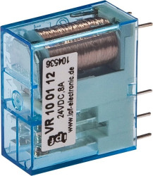 Przekaźnik kołyskowy, 79x75x15mm, 2 zestyki przełączne, 8A, 24V DC, -40-70C, VR100112