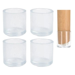 Nakładki ochronne na nogi meblowe - okrągłe 16mm - 4 szt - Osłona silikonowa na nóżki