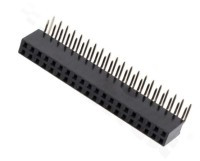 PS-D-40K Gniazdo PS do druku 2x20 pin (do listew PH 2.54), dwurzędowe, kątowe