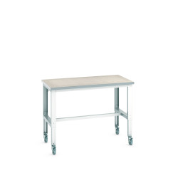Stół warsztatowy szer. 900mm Tak Ławka mobilna Blacha stalowa dł. 1500mm wys. 840 → 1140mm