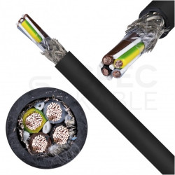 Kabel do falowników ziemny SERVO-EMV-UV 2XSLCYK-J 4x4mm2 czarny 0,6/1kV podwójnie ekranowany EMC linka Helukabel