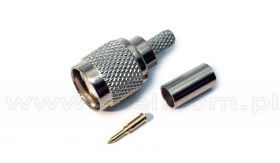 Złącze męskie TNC zaciskane na przewód: (RG58)