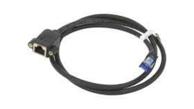 Goobay-65642 Przedłużacz Rj45 S/Ftp 6A Linka Cu Lszh Czarny 1M 27Awg