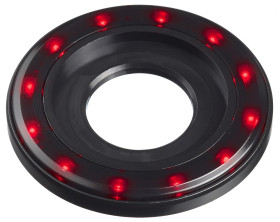 Lampka kontrolna do montażu panelowego 12 → 24V dc, czerwona 22.2mm Czarny Wyprowadzenia APEM