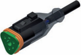 Connection cable, socket, 3 pole, straight to openend, 5m