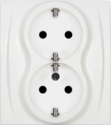 Gniazdo podwójne z uziemieniem 2x2P+Z SCHUKO