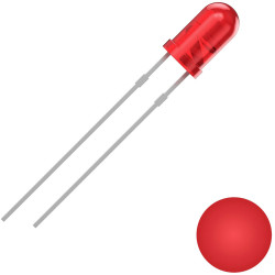 Quadrios 2111O155 LED wired red circular 3mm 700mcd 30&#xB0; 20mA 2V