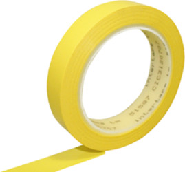 Electronics adhesive tape, 9 x 0.056 mm, polyester, yellow, 66 m, 51587-17-66-09