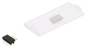 Pin header, 3 pole, pitch 2 mm, straight, black, SLY9SMD0553SBSM