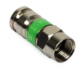 Złącze kompresyjne typ F dla kabla RG-6 TRISET zielony F113/MASTER 26158