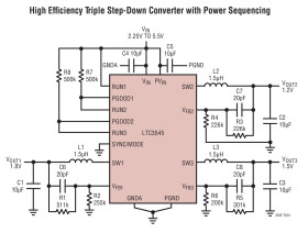 Triple 800mA Synchronous Step-Down Regulator - 2.25MHz