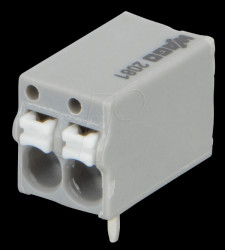 2081-1222 PCB board terminal, 2-pin, 1.5 mm², grey