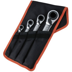 Bahco S4RM/4T S4RM Series Reversible Ratchet Spanner Set, 4 Piece