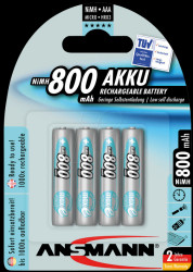 5035042 ANSMANN maxE batteries, 4x AAA, 800 mAh