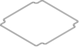 Seal, silicone, (L x W x H) 137.9 x 137.9 x 1.5 mm, gray, for series 1554, 1554QGASKET