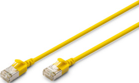 Patch cable, RJ45 plug, straight to RJ45 plug, straight, Cat 6A, F/FTP, LSZH, 5 m, yellow, DK-1632-A-050S-Y