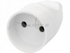 Gniazdo GN-161 pojedyńcze bez uziemienia; białe