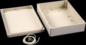 ABS enclosure, (L x W x H) 220 x 165 x 60 mm, light gray (RAL 7035), IP65, RP1455