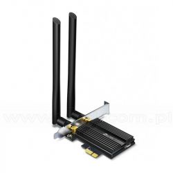TP-Link Archer TX50E, Dwupasmowa bezprzewodowa karta sieciowa PCI-Express AX3000, standard AX, 3000Mbps, Wi-Fi 6, Bluetooth 5.0