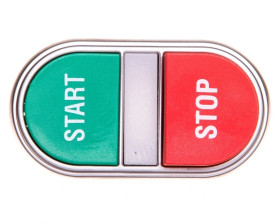 Przycisk dwuklawiszowy czerwono/zielony START-STOP podświetlany z samopowrotem LPCBL7233