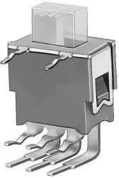 Przełącznik suwakowy, IP67, DPDT, montaż PCB, 48V ac/dc, 50 mA przy 48 V AC/DC, -20 → +80°C, KNITTER-SWITCH