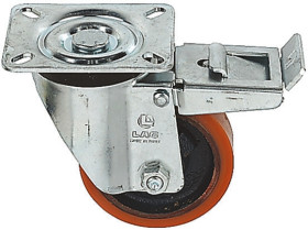 Koło samonastawne średnica kabla 125mm Płyta LAG 300kg wysokość całkowita 163mm