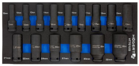 Zestaw nasadek udarowych 15 szt., wkład EVA HT7G129