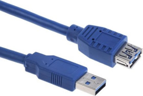 Przedłużacz USB, dł. 1m, kolor: Niebieski